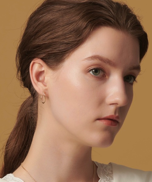 agete（アガット） ピアス K10フープピアス レディース : ZOZOTOWN