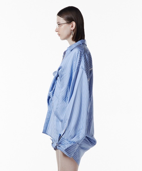 JOSE MOON（ジョゼムーン） ブラウス シャツ JOSEMOON SATIN STRIPE