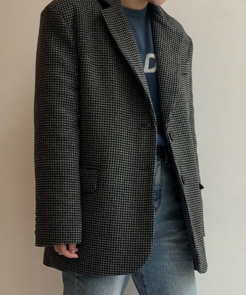DAY CLOSET ジャケット テーラードジャケット 千鳥柄ウエストマーク