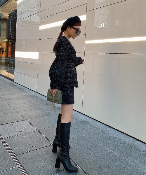 EIMY ISTOIRE（エイミーイストワール） ブーツ スリムスクエアロング