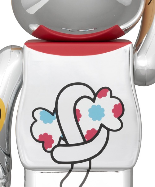 BE@RBRICK フィギュア 招き猫 ペコちゃん 金運 ダブル小判 銀メッキ