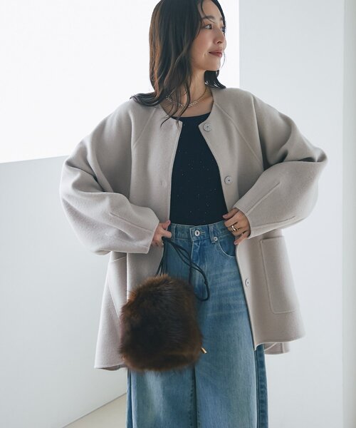 La boutique Bonbon（ラブティックボンボン） ノーカラーコート コート