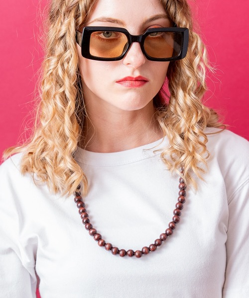 ネックレス an meets zakka ウッドボール数珠ネックレス(70cm) メンズ