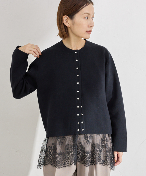 IENA（イエナ） カーディガン 「追加2」ダブルフェイススナップ