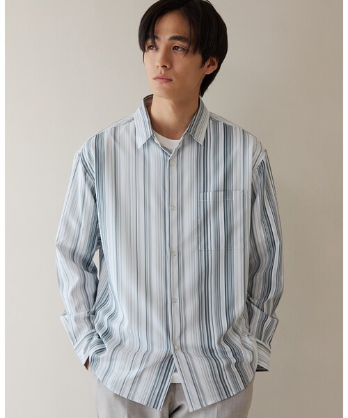 THE SHOP TK シャツ マルチストライプ長袖シャツ メンズ : ZOZOTOWN