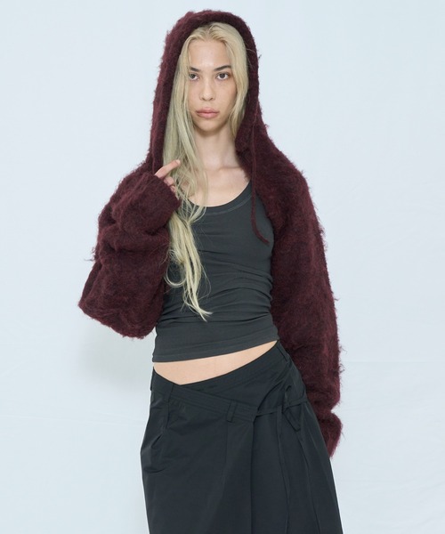 VIAVANDA ニット セーター 2WAY HOODED MUFFLER KNIT レディース