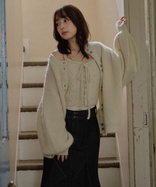 mideal（マイディール） アンサンブル spangle knit ensemble