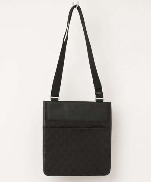 GUCCI（グッチ） GGキャンバス ショルダーバッグ - ブラック