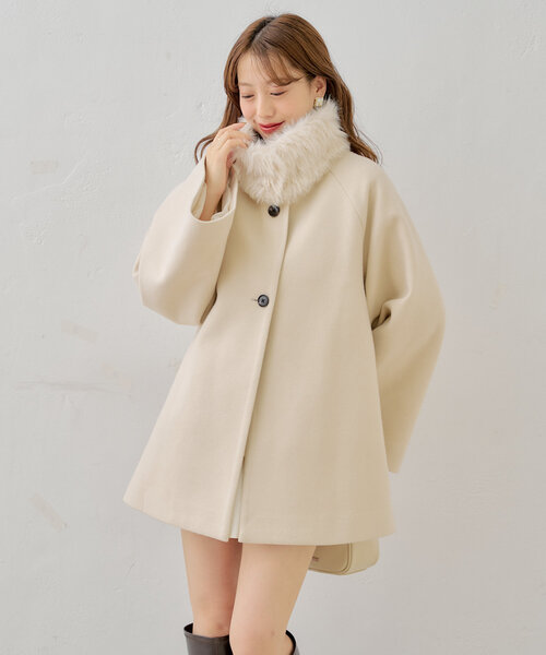 Chico（チコ） コート アウター ファー取り外しケープコート