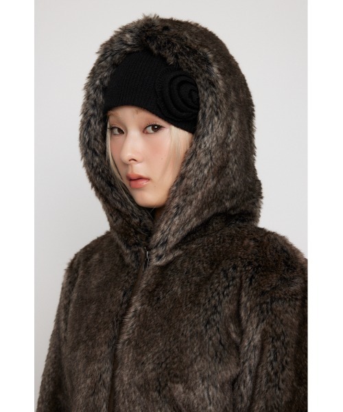 LAGUA GEM（ラグアジェム） ブルゾン アウター FAUX FUR HOODIE