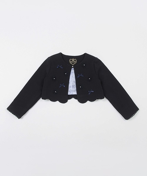 mezzo piano フォーマル 発表会 卒園式 入学式 花モチーフ裾スカラップ