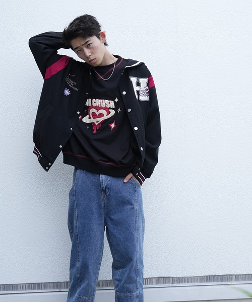 スタジャン HOOK -original- リバーシブルセーラーカラーブルゾン