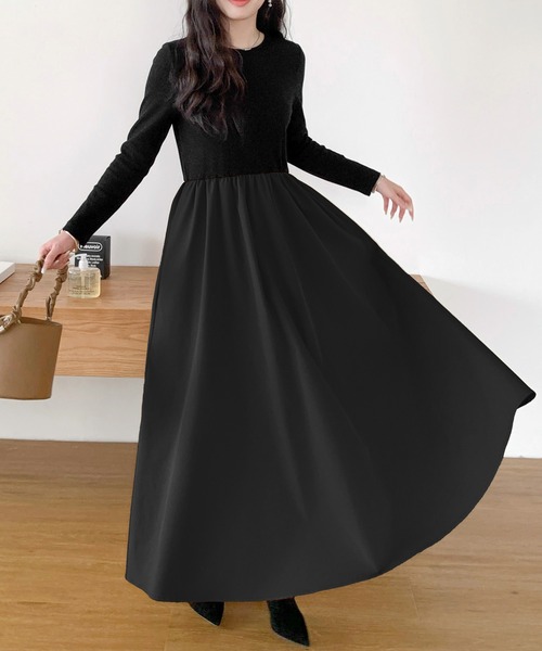 ワンピース 撥水加工ロングスリーブドッキングワンピース : ZOZOTOWN