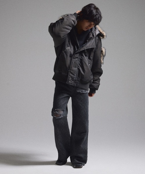 GRANCY パンツ 「GRANCY」Leopard Damage Flare Pants / レオパード