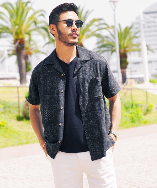 JIGGYS SHOP（ジギーズショップ） tシャツ ワッフルVネック半袖Tシャツ