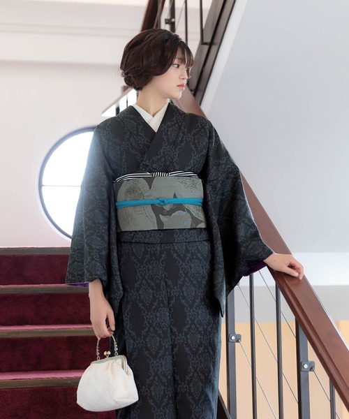 KIMONOMACHI 着物 レディース 洗える着物単品 袷着物 M/L サイズ