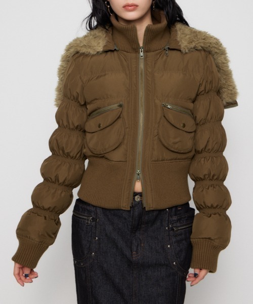 LAGUA GEM（ラグアジェム） ブルゾン アウター HOODIE ZIP STITCH