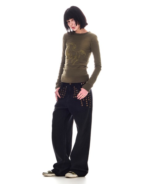 BEEDEN tシャツ HORSE PRINT USED LIKE TOPS レディース : ZOZOTOWN