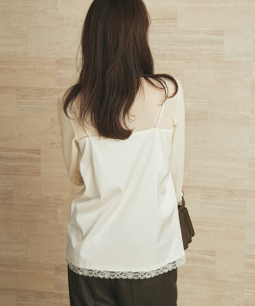 plage（プラージュ） キャミソール layered lace satin キャミソール