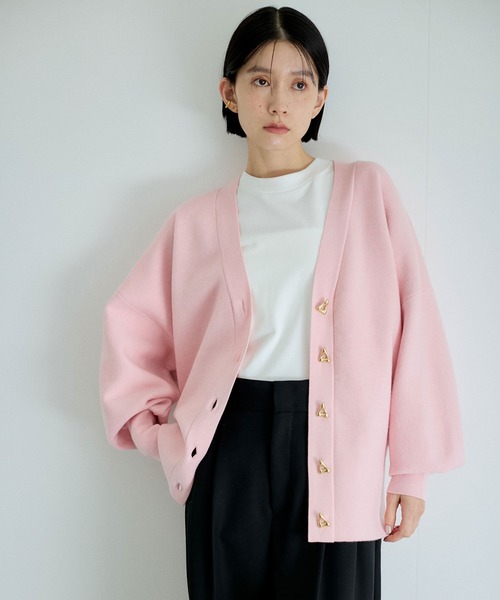 ADAM ET ROPE'（アダムエロペ） カーディガン トライアングルボタン