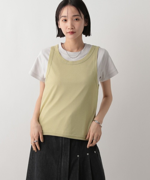 LOWRYS FARM（ローリーズファーム） tシャツ タンクレイヤードSETT