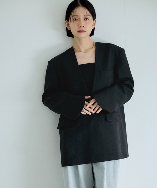 ADAM ET ROPE'（アダムエロペ） ブラウス シャツ ジャケットライク