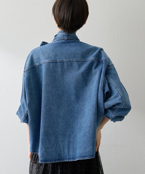 Whim Gazette（ウィム ガゼット） ブラウス シャツ デニムボウタイ