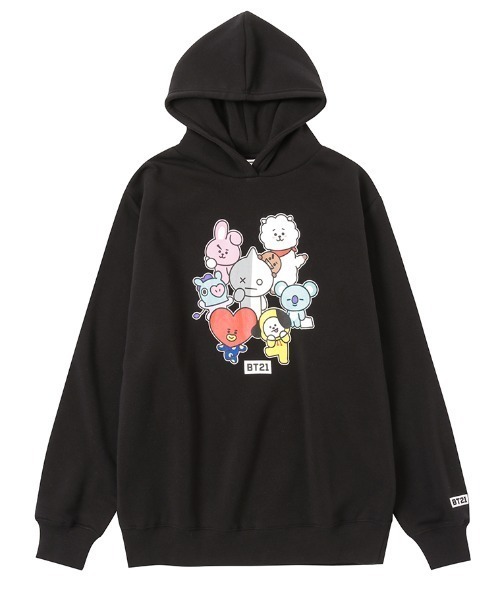 BT21 パーカー ビーティーイシビル プルパーカー レディース