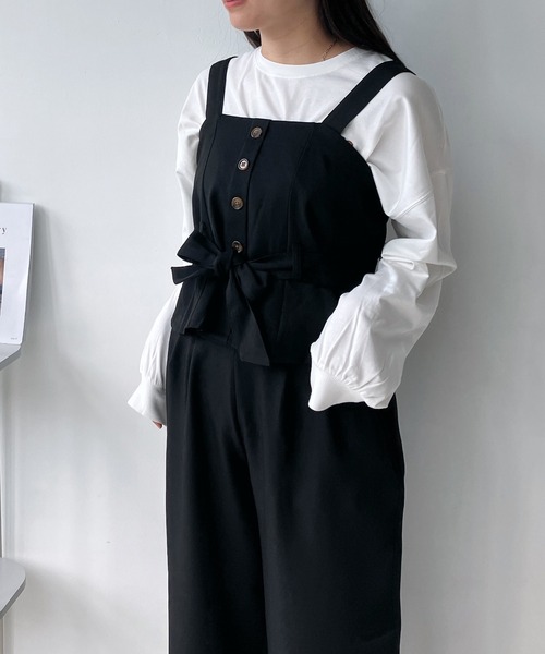 AS KNOW AS（アズノゥアズ） セットアップ ビスチェ＆ワイドパンツ