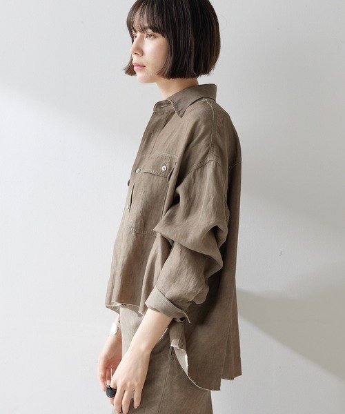 Whim Gazette（ウィム ガゼット） ブラウス シャツ ツイル顔料染め