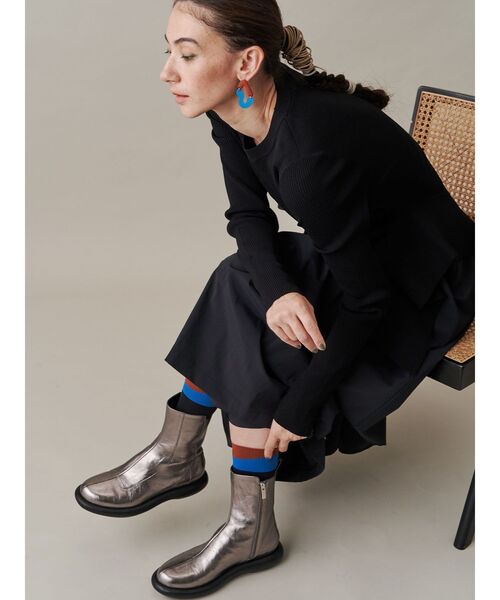 UN3D.（アンスリード） ブーツ ROUND LOW HEEL BOOTS / ラウンドロウ