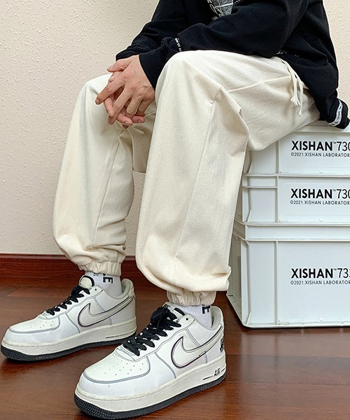 パンツ 無地コーデュロイジョガーパンツ(NEZ) メンズ レディース