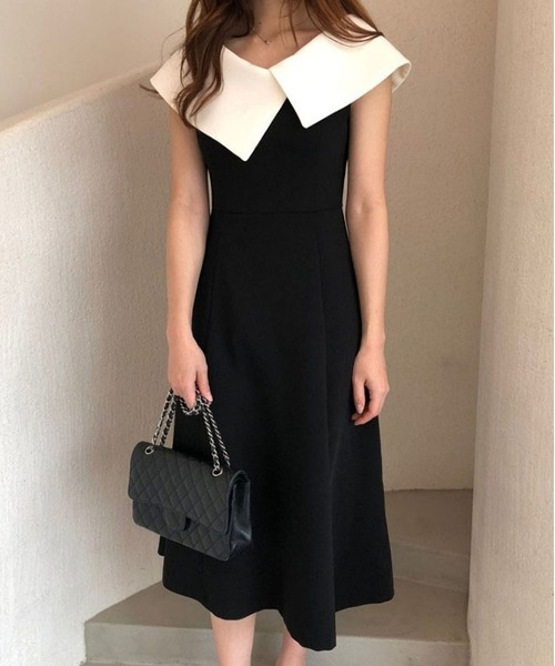 ワンピース ビッグカラー ノースリーブワンピース : ZOZOTOWN Yahoo!店