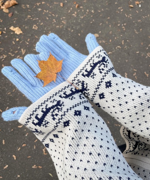 カーディガン ノルディック柄ジップニットカーデ レディース