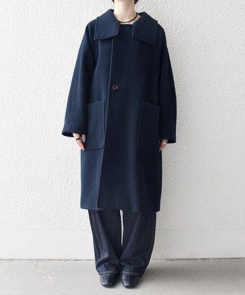 SHIPS any コート アウター any: PURE WOOL スタンド ＆ ビッグカラー