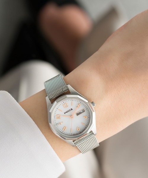 wicca（ウィッカ） 腕時計 ソーラーテック デイ＆デイトモデル