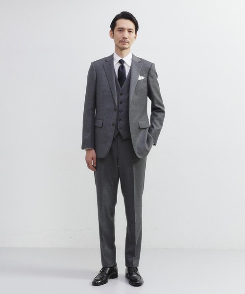 I238 M バーバリー モヘヤ混 シングル スーツ上下 ダークグレー メンズ
