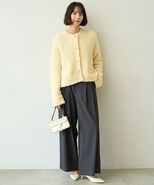 UNFILO（アンフィーロ） カーディガン 「STORY×UNFILO」シャギーニット