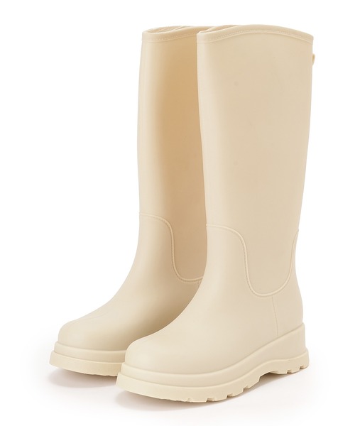 値下げ］HUNTER BEAMS厚底ベージュ長靴 値下げ］HUNTER BEAMS厚底