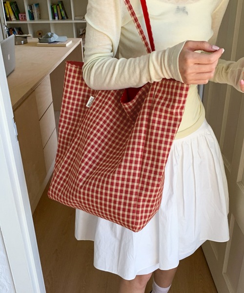 IRADOWL（アイラドール） トートバッグ レトロチェック柄トートバッグ