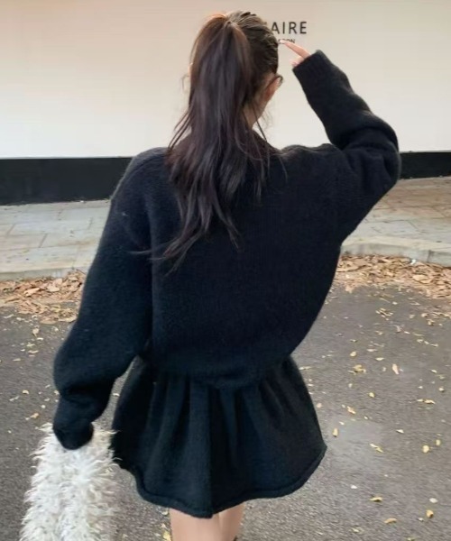 ViViDAY セットアップ 「上下2点セット」ニットカーディガン＋ニット