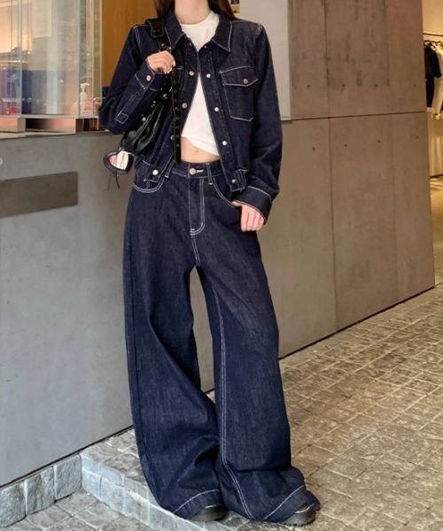 ViViDAY セットアップ 「上下2点セット」デニムジャケット＋デニム