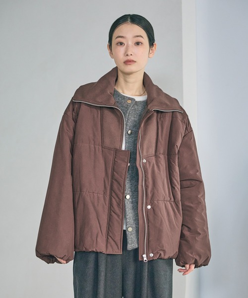 LAKOLE（ラコレ） ブルゾン アウター ハーフZIP風中綿ブルゾン