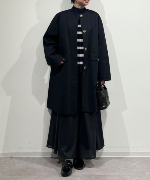 human woman（ヒューマンウーマン） ノーカラーコート コート