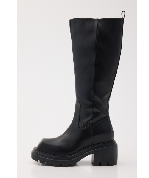 SLY（スライ） ブーツ 「美脚チートブーツ」SQUARE TOE KNEE BOOTS