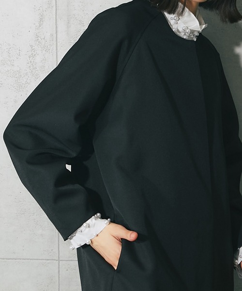 SMILE ORCHID（スマイルオーキッド） ノーカラーコート コート