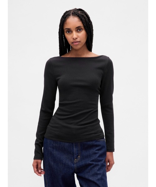 GAP（ギャップ） tシャツ モダン ボートネックTシャツ レディース