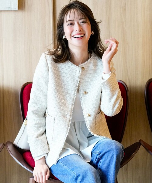 ANY SIS（エニィスィス） ジャケット ノーカラージャケット ノーカラー