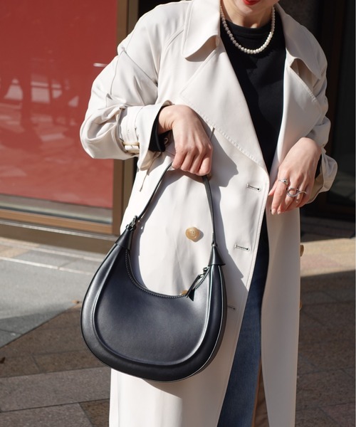 ハンドバッグ 「NiiNa」「高品質牛革」レザーワンハンドルハーフムーン