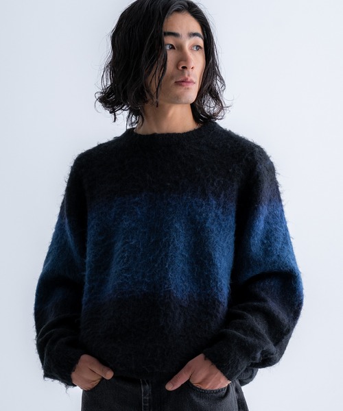 SINSS セーター ニット Wool blend gradation knit / ウールブレンド